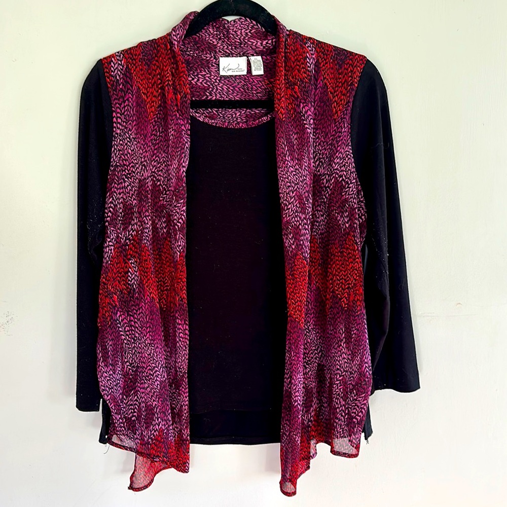 🔥 2/$8, 3/$10, 4/$12 🔥 black long sleeve with sheer false tunic